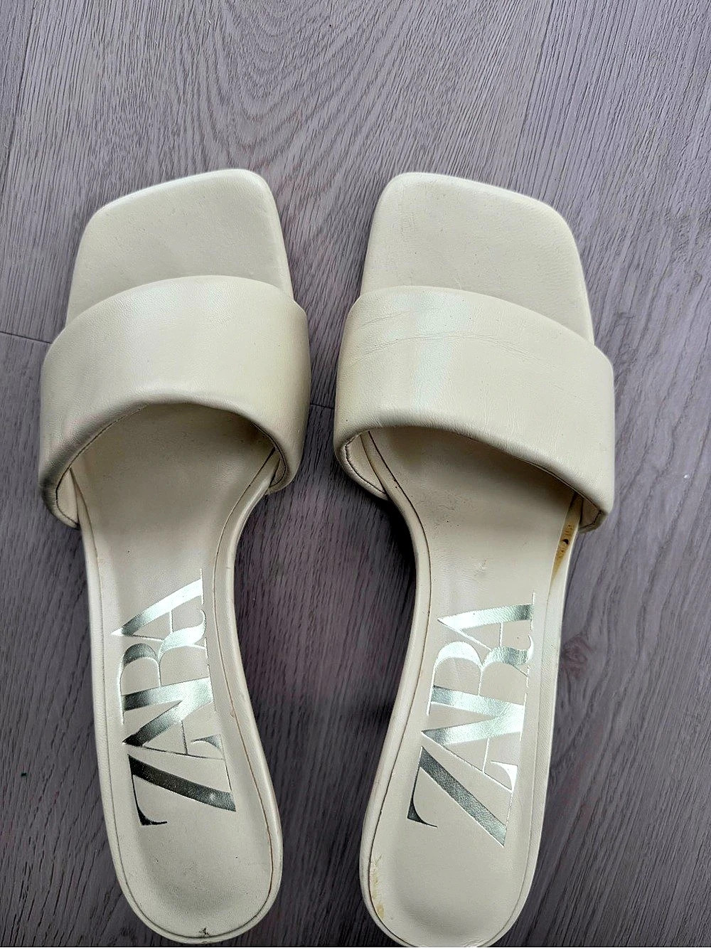 ZARA Heeled Sandals in Light Yellow